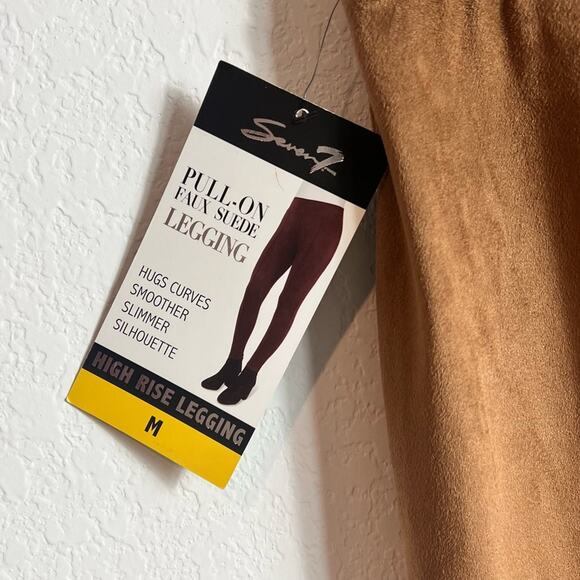 Seven7 High Ride Pull-On Faux Suede Leggings Women Size Medium Brand New - Picture 5 of 9